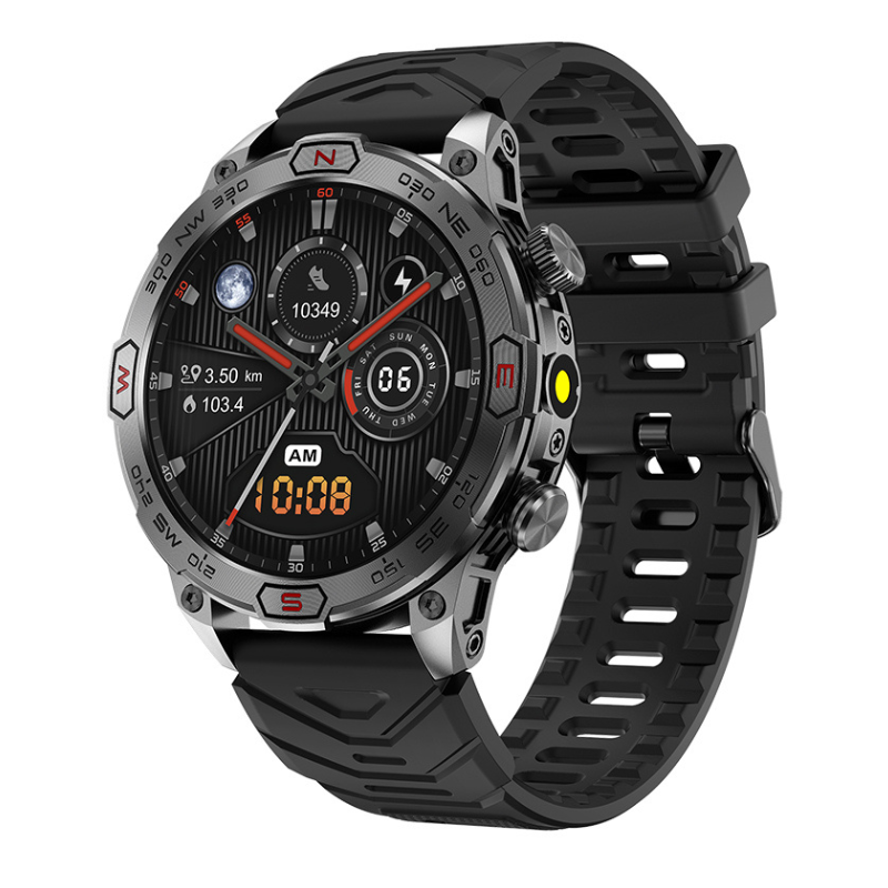 Rugged GPS Smartwatch For Outdoor Tracking, Heart Rate & Blood Oxygen