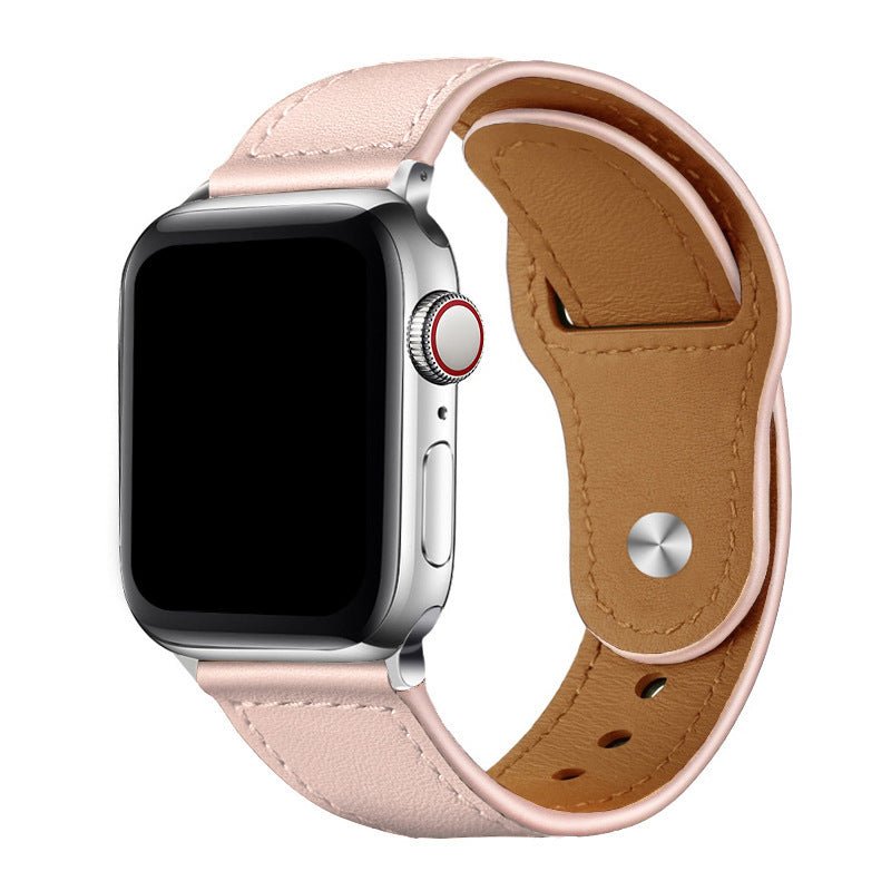 Vegansk læderrem med løkke til Apple Watch, stift og foldelukning