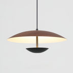 Muto Nordic LED Frisbee Pendant Light Wood & Brown - Neutralighting