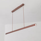 Nexis Linear-Frame LED Pendant Light, Black & Brown Finish
