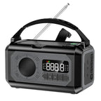 Nouzové meteorologické rádio NovaGuard 12000 mAh se solárním nabíjením a ručním pohonem