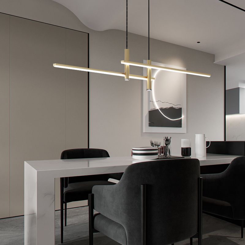 Pendelleuchte mit linearer Silhouette, Nexa LED-Esszimmerleuchte