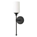 Arisha Milchglas-Spiegelfront-Wandlampe, 2 Farben | Fioriscas