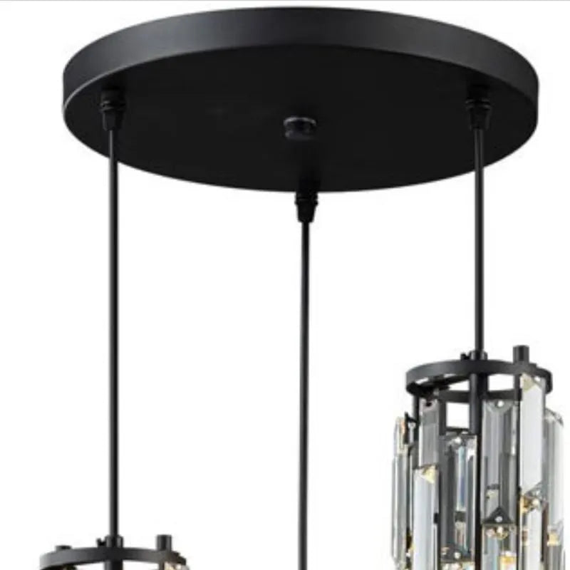 Lampada a sospensione a grappolo Kristy, nero e oro | Fioriscas