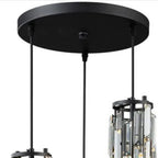 Lampada a sospensione a grappolo Kristy, nero e oro | Fioriscas
