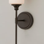 Arisha Milchglas-Spiegelfront-Wandlampe, 2 Farben | Fioriscas