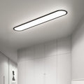 NovaOval plafondlamp, slank ovaal profiel, zwart of wit