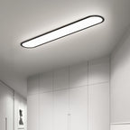 NovaOval plafondlamp, slank ovaal profiel, zwart of wit
