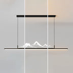 Suspension LED design Arisha en forme de montagne, noir/or | Fioriscas