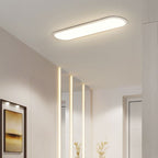 NovaOval plafondlamp, slank ovaal profiel, zwart of wit