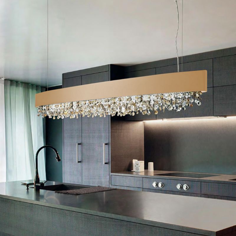 Kristy Moderne Krystal Pendellampe Sort/Hvid/Brun/Guld | Fioriscas