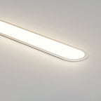NovaOval plafondlamp, slank ovaal profiel, zwart of wit