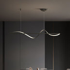 Zelin Pendant Light Wave Minimalist Designer, Metal, Brass/Black - Neutralighting
