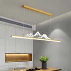 Arisha Designer Mountain Shape LED Pendant Light, Black/Gold - Neutralighting