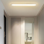 NovaOval plafondlamp, slank ovaal profiel, zwart of wit