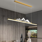 Arisha Designer Mountain Shape LED Pendant Light, Black/Gold - Neutralighting