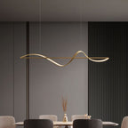 Zelin minimalistické designové vlnité závěsné světlo, kov, mosaz/černá | Fioriscas