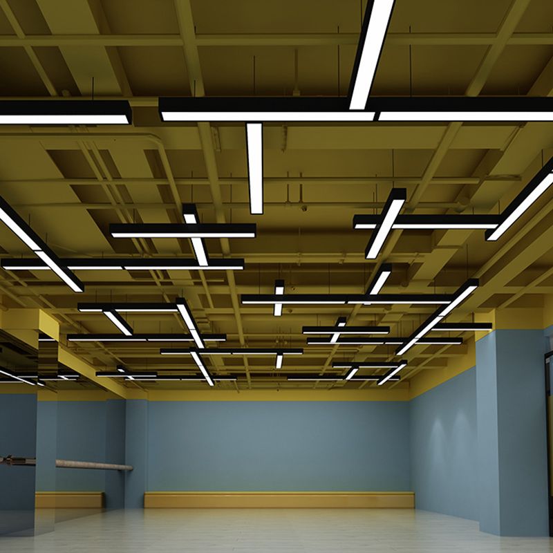 Noar Minimalist Rectangular LED Black Pendant Light, Acrylic - Neutralighting