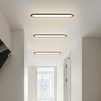 NovaOval plafondlamp, slank ovaal profiel, zwart of wit