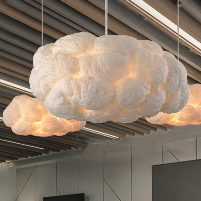 Lampada a sospensione, paralume bianco in acrilico a forma di nuvola, LED integrato, LumaCloud