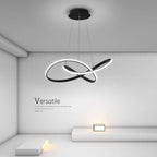 Arisha moderne LED hanglamp, zwart/wit, woonkamer/slaapkamer | Fioriscas