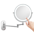 Luxa LED-scheerspiegel voor wandmontage, oplaadbaar, 3× of 10× vergroting