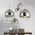 Suspension globe en verre LumaOrb, finitions argent, or et or rose