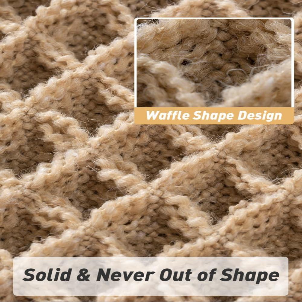 Plush Waffle-Weave Bath Mat For Fast Water Absorption