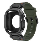 RavenTac Rugged Fluoro Rubber Band with 2-in-1 Case for Apple Watch