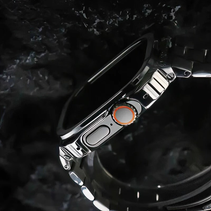 Avelon rustfrit stål urkasse og remsæt til Apple Watch