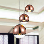 Suspension globe en verre LumaOrb, finitions argent, or et or rose
