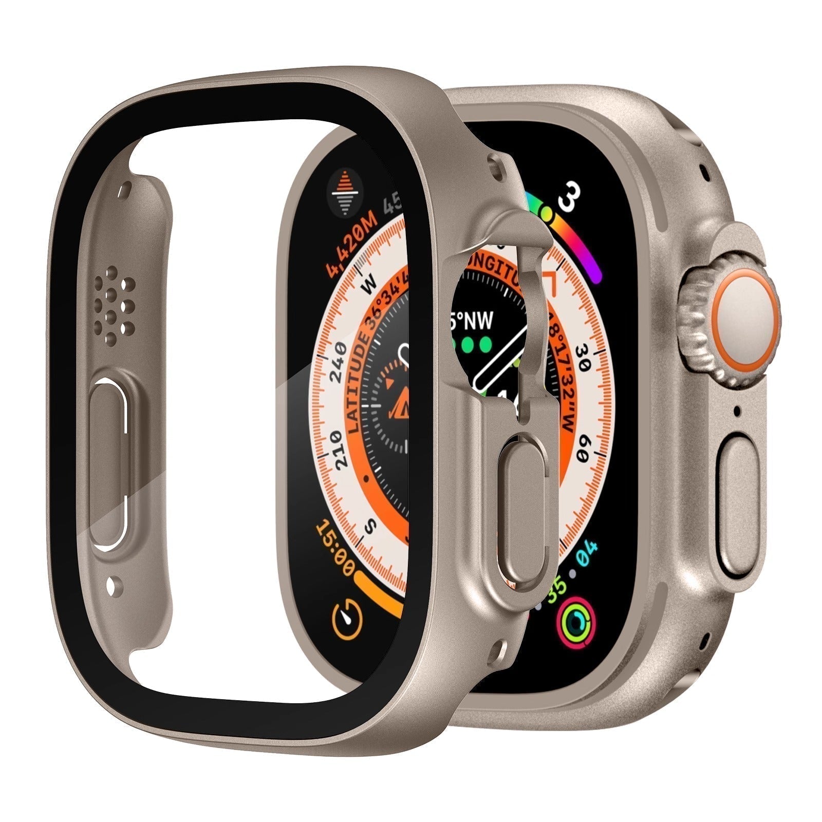 NovaGuard Snap-On Apple Watch Case With Tempered Glass Screen Cover