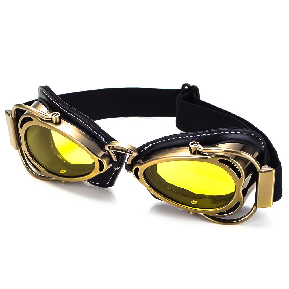 Foldable Motorcycle Riding Goggles with Scratch-Resistant PC Lenses