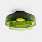 Håndlavet loftslampe i glas, Lumenweave nordisk design med flere niveauer