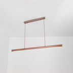 Nexis Linear-Frame LED Pendant Light, Black & Brown Finish