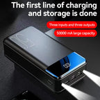 Bærbar powerbank med en kapacitet på 100.000 mAh og hurtig opladning
