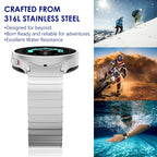 Armband i rostfritt stål med fjärilslås för Galaxy Watch 4/5/6/7 Pro