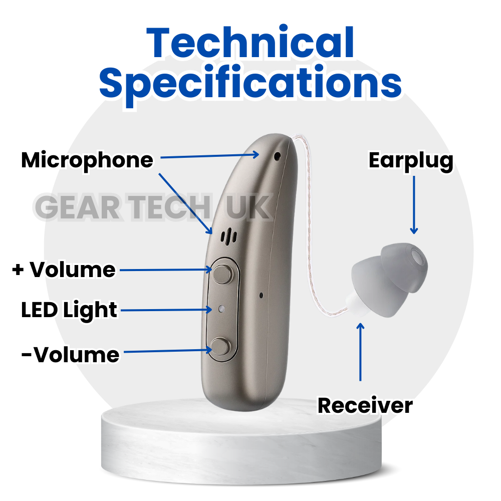 Vero oplaadbare Bluetooth-BTE met ruisonderdrukking