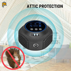 Dispositivo ultrasonico NexaGuard per allontanare gli scoiattoli, deterrente antiparassiti a 360° per interni, sicuro per gli animali domestici
