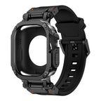 RavenTac Rugged Fluoro Rubber Band with 2-in-1 Case for Apple Watch