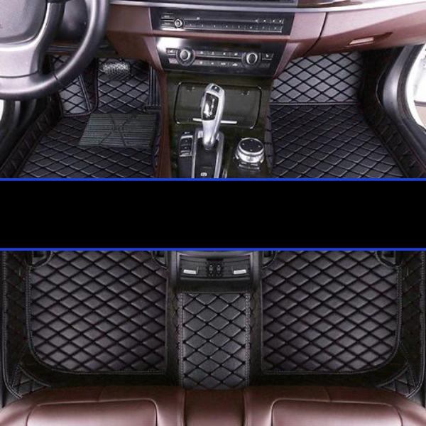 Car & SUV Floor Mats, Vegan Leather with Memory Foam Cushioning
