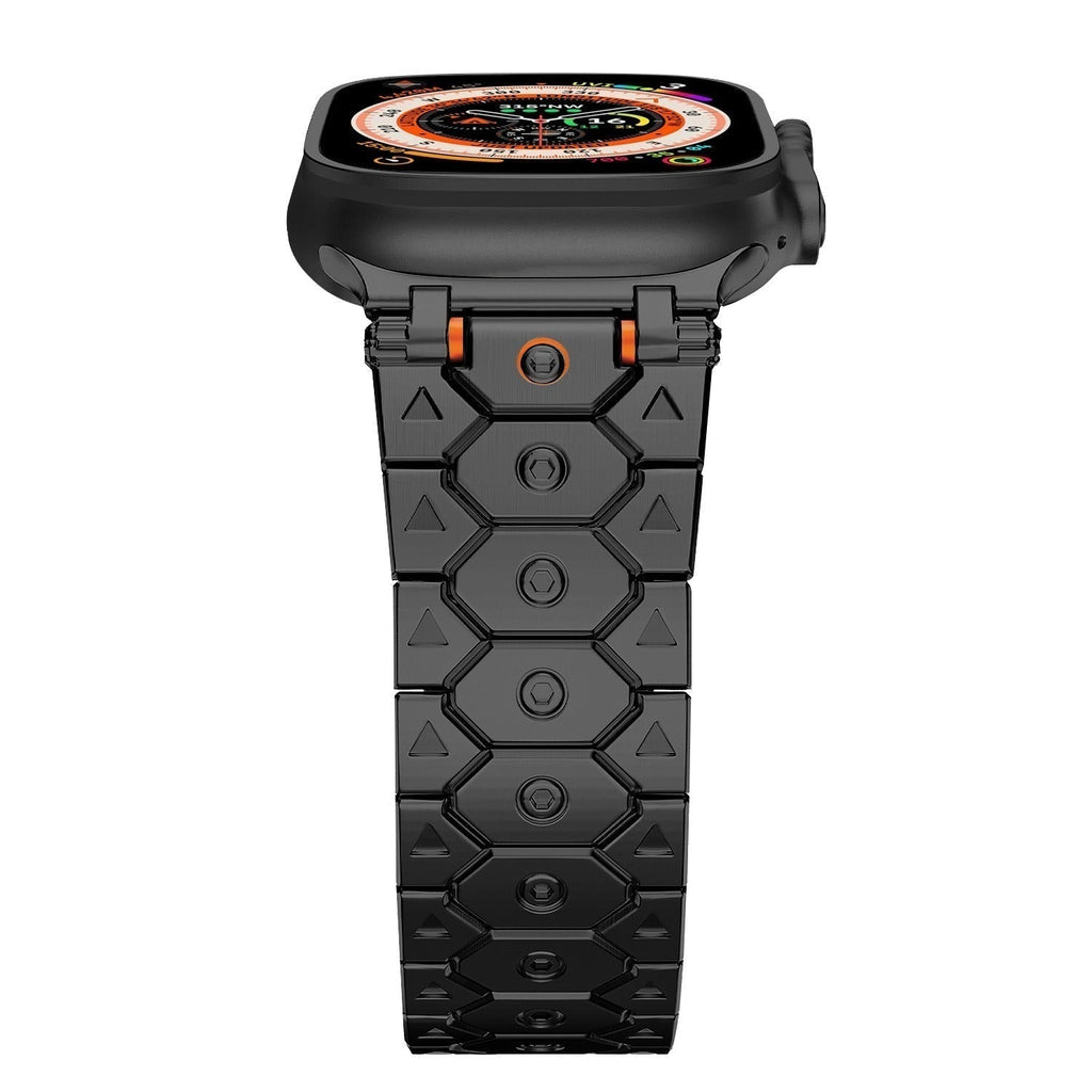 Vantira FusionX Titanium Apple Watch Band, Hexagonal Link Design