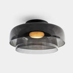 Håndlavet loftslampe i glas, Lumenweave nordisk design med flere niveauer