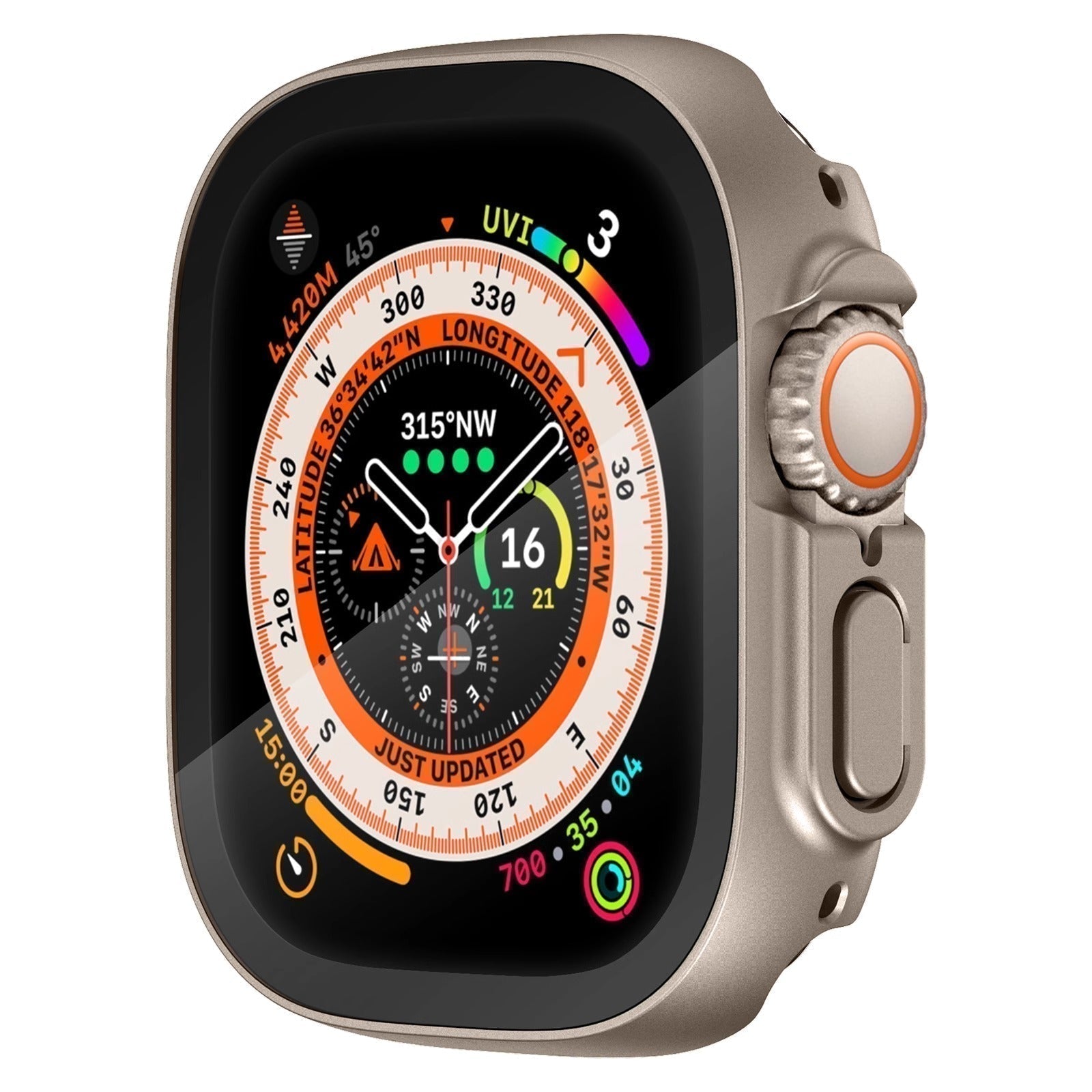 NovaGuard Snap-On Apple Watch Case With Tempered Glass Screen Cover