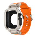 RavenTac Rugged Fluoro Rubber Band with 2-in-1 Case for Apple Watch