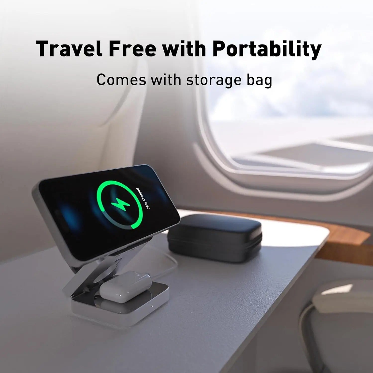 3-in-1 Magnetic Wireless Charging Stand for iPhone, AirPods, and Apple Watch