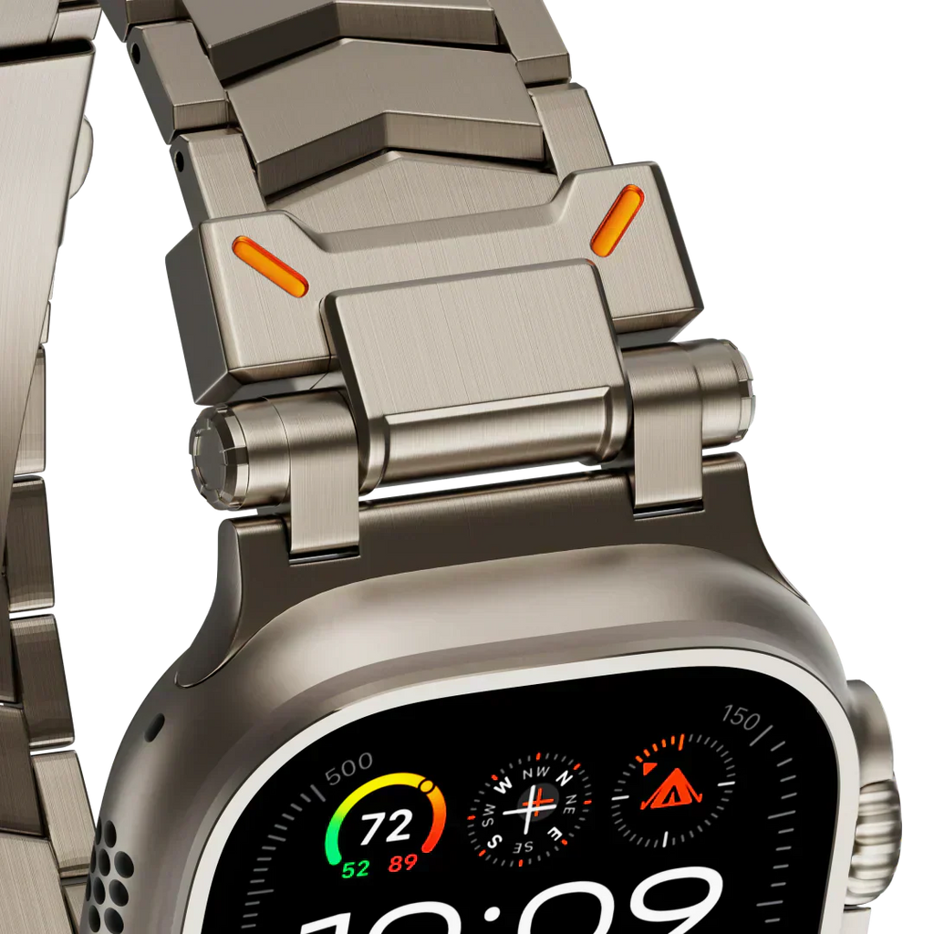 Elestra V01 titanový řemínek na hodinky pro Apple Watch, design ve tvaru V