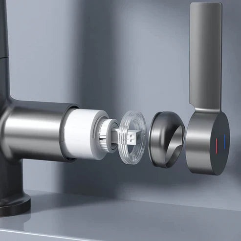Pull-Out Kitchen Faucet, Aqualine FluxPull 60cm Hose & 360° Swivel