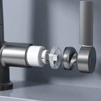 Pull-Out Kitchen Faucet, Aqualine FluxPull 60cm Hose & 360° Swivel
