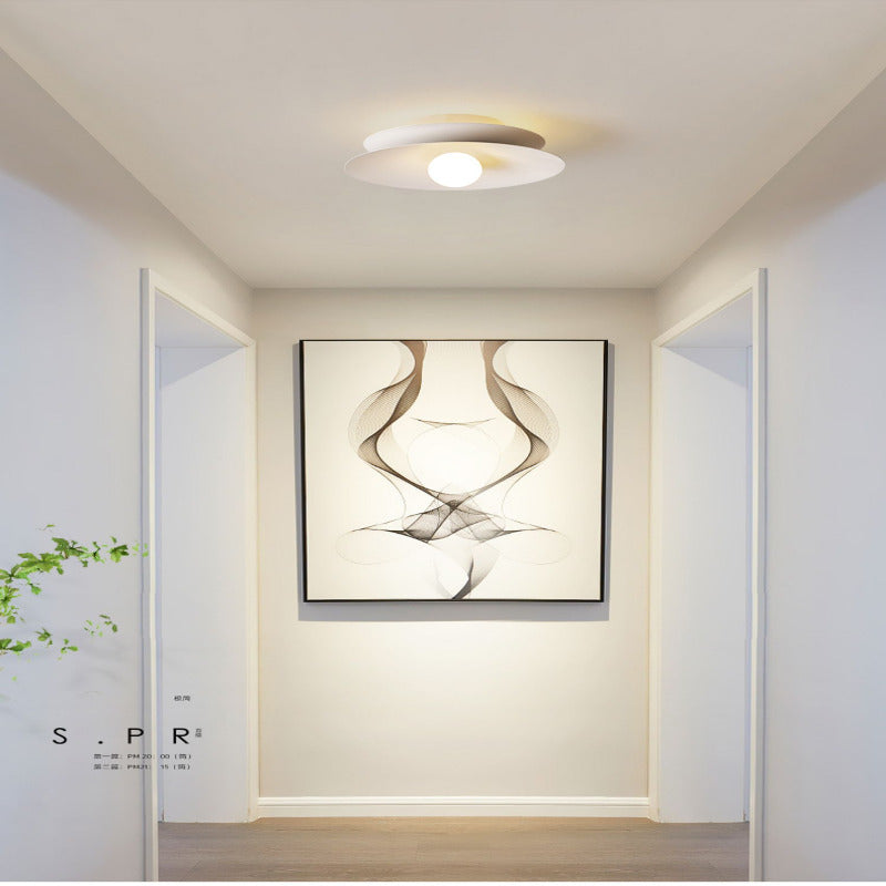 Arisha Modern Flush Mount Ceiling Light White Red Black Metal Balcony | Fioriscas